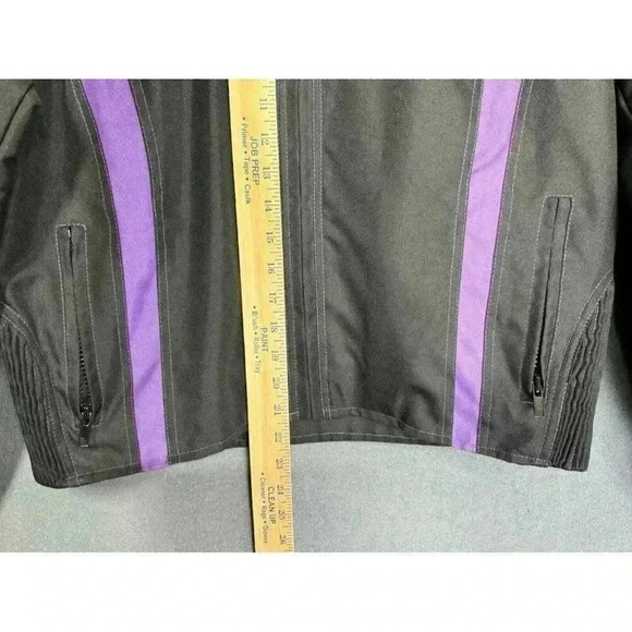 Zony Jacket Womens Small Black/Purple Motorcycle Riding Moto Removable Lining - Picture 7 of 9